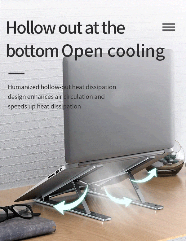 Planet Gates Foldable Laptop Stand Adjustable Portable Notebook Bracket Support Base Aluminum Alloy Holder For Macbook Laptop PC Accessories