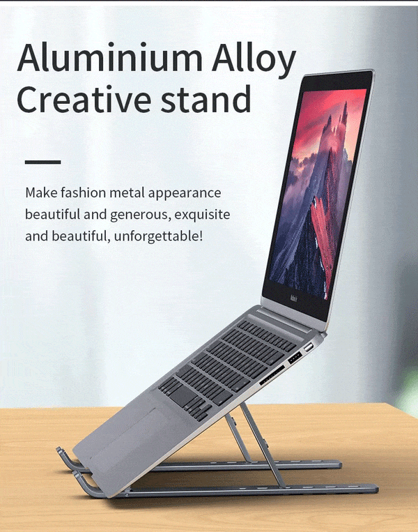 Planet Gates Foldable Laptop Stand Adjustable Portable Notebook Bracket Support Base Aluminum Alloy Holder For Macbook Laptop PC Accessories