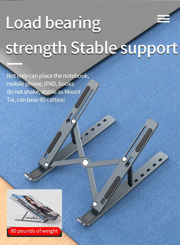 Planet Gates Foldable Laptop Stand Adjustable Portable Notebook Bracket Support Base Aluminum Alloy Holder For Macbook Laptop PC Accessories