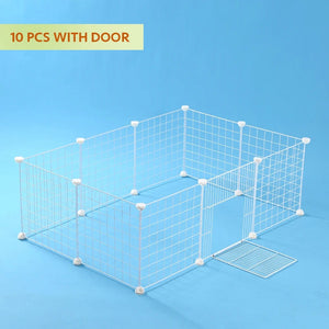 Planet Gates Foldable Pet Playpen Crate Iron Dog Fence Small Animal Cage Puppy Kennel House Cage Puppy Kitten Cat Dog Enclosure Pet Items