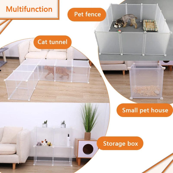 Planet Gates Foldable Pet Playpen Crate Iron Dog Fence Small Animal Cage Puppy Kennel House Cage Puppy Kitten Cat Dog Enclosure Pet Items