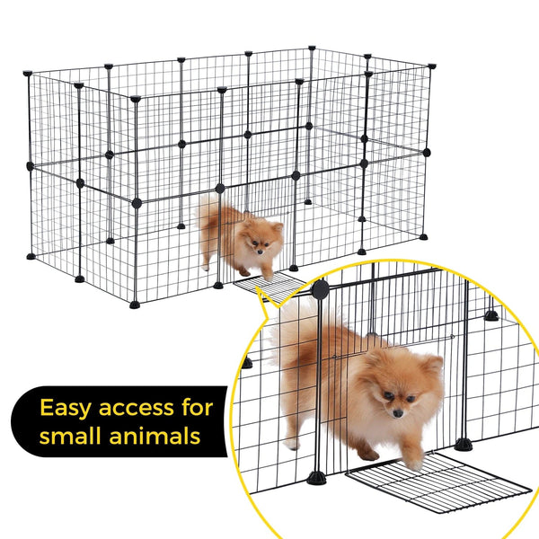 Planet Gates Foldable Pet Playpen Crate Iron Dog Fence Small Animal Cage Puppy Kennel House Cage Puppy Kitten Cat Dog Enclosure Pet Items
