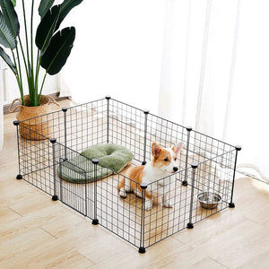 Planet Gates Foldable Pet Playpen Crate Iron Dog Fence Small Animal Cage Puppy Kennel House Cage Puppy Kitten Cat Dog Enclosure Pet Items