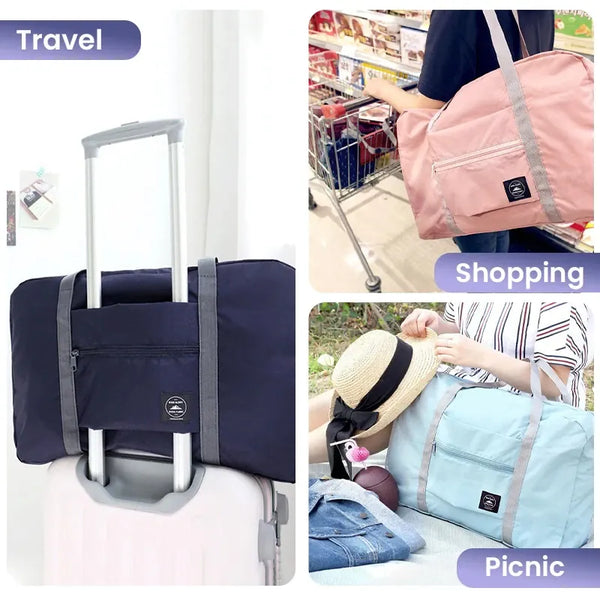 Planet Gates Foldable Travel Duffel Bag for Airlines Carry on Bag for Women and Girls Lightweight Large Capacity Sports Weekend Trip Overnigh
