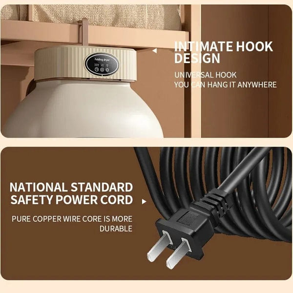 Planet Gates Folded Electric Clothes Dryer Smart Drying Rack Hang Ultraviolet Dryer Machine Portable Travel Warm Air Dryer 220V/110V For Home