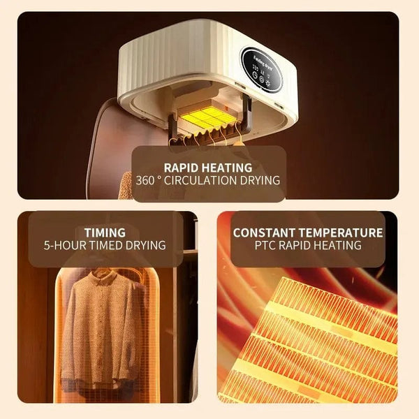 Planet Gates Folded Electric Clothes Dryer Smart Drying Rack Hang Ultraviolet Dryer Machine Portable Travel Warm Air Dryer 220V/110V For Home