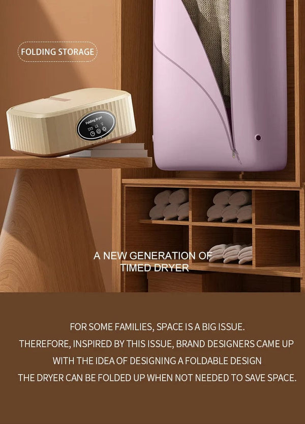 Planet Gates Folded Electric Clothes Dryer Smart Drying Rack Hang Ultraviolet Dryer Machine Portable Travel Warm Air Dryer 220V/110V For Home