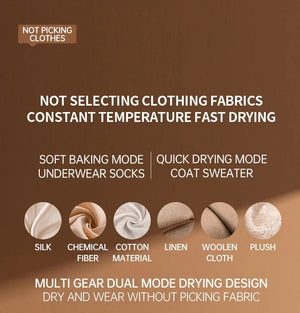 Planet Gates Folded Electric Clothes Dryer Smart Drying Rack Hang Ultraviolet Dryer Machine Portable Travel Warm Air Dryer 220V/110V For Home