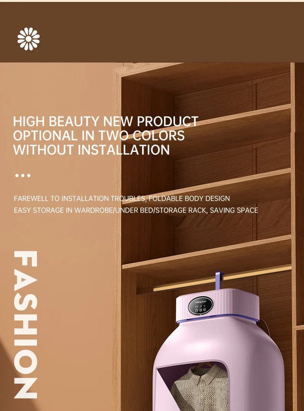 Planet Gates Folded Electric Clothes Dryer Smart Drying Rack Hang Ultraviolet Dryer Machine Portable Travel Warm Air Dryer 220V/110V For Home