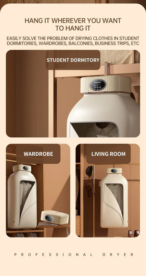 Planet Gates Folded Electric Clothes Dryer Smart Drying Rack Hang Ultraviolet Dryer Machine Portable Travel Warm Air Dryer 220V/110V For Home