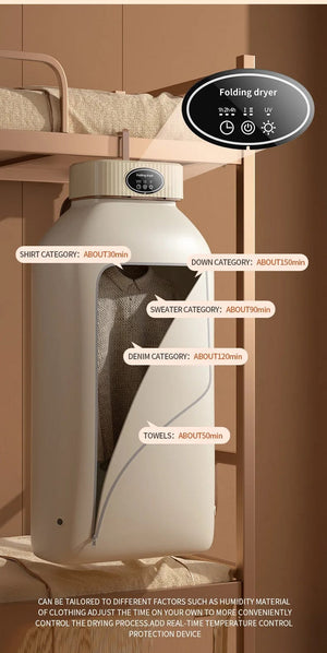 Planet Gates Folded Electric Clothes Dryer Smart Drying Rack Hang Ultraviolet Dryer Machine Portable Travel Warm Air Dryer 220V/110V For Home