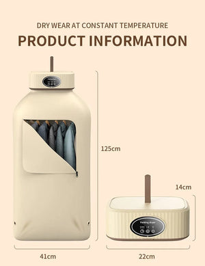 Planet Gates Folded Electric Clothes Dryer Smart Drying Rack Hang Ultraviolet Dryer Machine Portable Travel Warm Air Dryer 220V/110V For Home