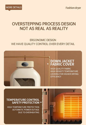 Planet Gates Folded Electric Clothes Dryer Smart Drying Rack Hang Ultraviolet Dryer Machine Portable Travel Warm Air Dryer 220V/110V For Home