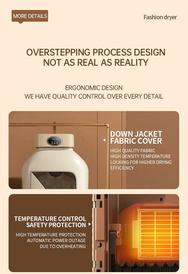 Planet Gates Folded Electric Clothes Dryer Smart Drying Rack Hang Ultraviolet Dryer Machine Portable Travel Warm Air Dryer 220V/110V For Home