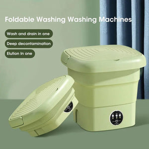 Planet Gates Folding Washing Machine Clothes Sock Barrel Washing Machine Centrifuge Mini Underwear Portable Washing Machine for Dehydration