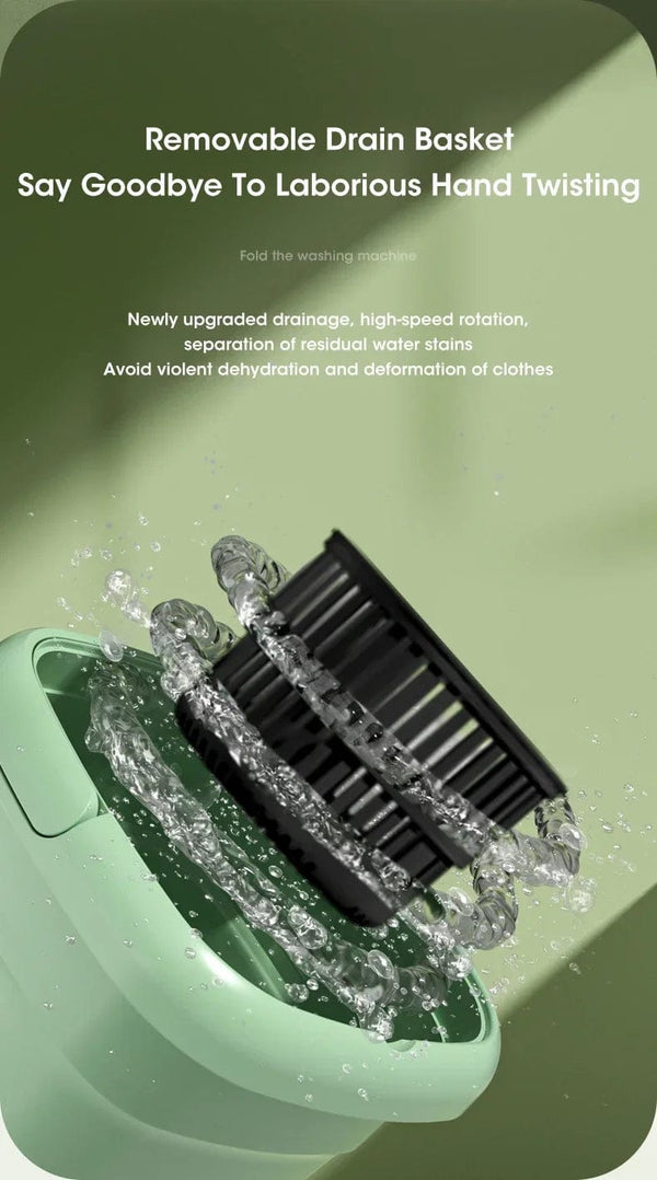 Planet Gates Folding Washing Machine Clothes Sock Barrel Washing Machine Centrifuge Mini Underwear Portable Washing Machine for Dehydration