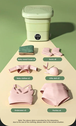 Planet Gates Folding Washing Machine Clothes Sock Barrel Washing Machine Centrifuge Mini Underwear Portable Washing Machine for Dehydration