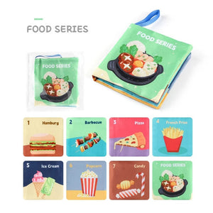 Planet Gates food Soft Baby Books toys Montessori 3D Touch Feel High Contrast Cloth Book Sensory Early Learning games for kids Educational toys