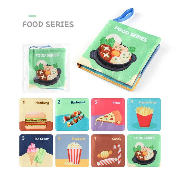 Planet Gates food Soft Baby Books toys Montessori 3D Touch Feel High Contrast Cloth Book Sensory Early Learning games for kids Educational toys