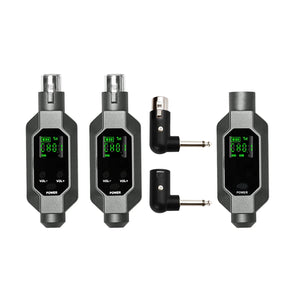 Planet Gates for 2 mics Wireless Microphone Converter XLR Transmitter and Receiver Microphone Wireless System for Dynamic Microphone for wired Mic