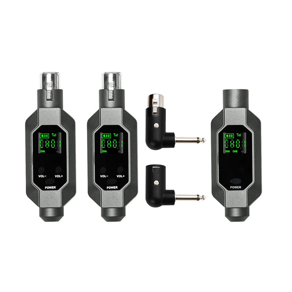 Planet Gates for 2 mics Wireless Microphone Converter XLR Transmitter and Receiver Microphone Wireless System for Dynamic Microphone for wired Mic