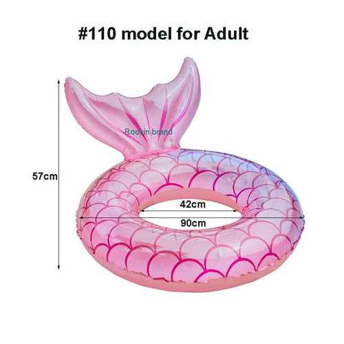Planet Gates for Adults Rooxin Mermaid With Backrest Inflatable Swimming Ring Pool Floaters for Adult Kids Baby Water Play Tube Swimming Mattress Toys