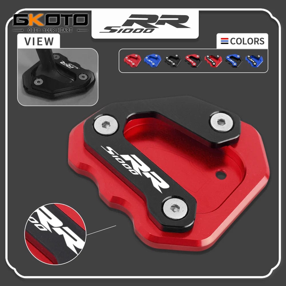 Planet Gates For BMW S1000RR S1000 RR 2009-2018 Motorcycle  Accessories CNC Aluminum Kickstand Side Stand Extension Enlarger Plate Pad