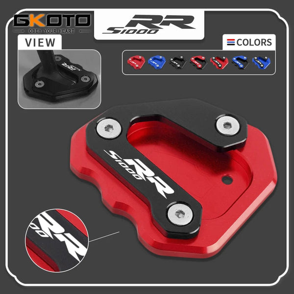 Planet Gates For BMW S1000RR S1000 RR 2009-2018 Motorcycle  Accessories CNC Aluminum Kickstand Side Stand Extension Enlarger Plate Pad