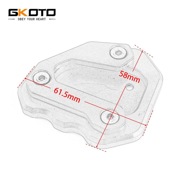 Planet Gates For BMW S1000RR S1000 RR 2009-2018 Motorcycle  Accessories CNC Aluminum Kickstand Side Stand Extension Enlarger Plate Pad