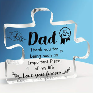 Planet Gates For Dad 1pc Acrylic Puzzle Plaque, Gifts For Dad - Acrylic Block Puzzle Plaque Decorations - Delicate Dad Gifts From Daughter Son - Christmas Thanksgiving Birthday Gifts For Dad, Home Living Room Office Cafe Decor