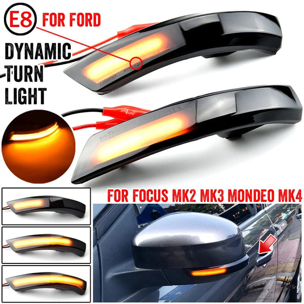 Planet Gates For Ford Focus 2 MK2 Focus 3 MK3 3.5 For Mondeo MK4 EU Dynamic Turn Signal Light Side Mirror Indicator Sequential Blinker Lamp