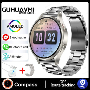 Planet Gates For Galaxy Watch 6 / Silver 2024 New For Samsung Galaxy Watch 6 Classic Smart Watch Men Women Custom Dial HD AMOLED Voice Call NFC GPS Tracker Sport Watches