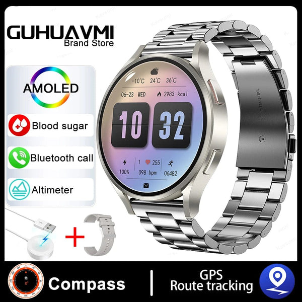 Planet Gates For Galaxy Watch 6 / Silver 2024 New For Samsung Galaxy Watch 6 Classic Smart Watch Men Women Custom Dial HD AMOLED Voice Call NFC GPS Tracker Sport Watches