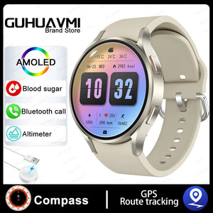 Planet Gates For Galaxy Watch 6 / Silver 2024 New For Samsung Galaxy Watch 6 Classic Smart Watch Men Women Custom Dial HD AMOLED Voice Call NFC GPS Tracker Sport Watches