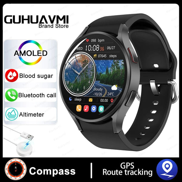 Planet Gates For Galaxy Watch 6 / Silver 2024 New For Samsung Galaxy Watch 6 Classic Smart Watch Men Women Custom Dial HD AMOLED Voice Call NFC GPS Tracker Sport Watches