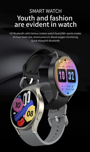 Planet Gates For Galaxy Watch 6 / Silver 2024 New For Samsung Galaxy Watch 6 Classic Smart Watch Men Women Custom Dial HD AMOLED Voice Call NFC GPS Tracker Sport Watches