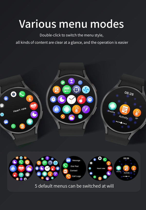 Planet Gates For Galaxy Watch 6 / Silver 2024 New For Samsung Galaxy Watch 6 Classic Smart Watch Men Women Custom Dial HD AMOLED Voice Call NFC GPS Tracker Sport Watches