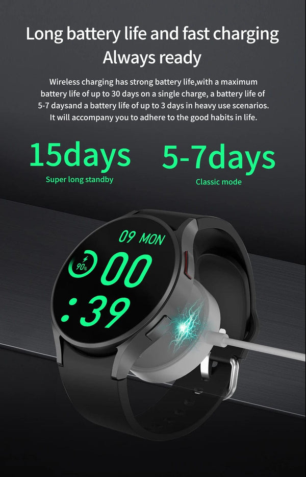 Planet Gates For Galaxy Watch 6 / Silver 2024 New For Samsung Galaxy Watch 6 Classic Smart Watch Men Women Custom Dial HD AMOLED Voice Call NFC GPS Tracker Sport Watches