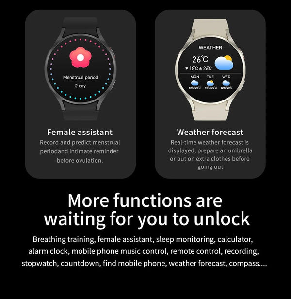 Planet Gates For Galaxy Watch 6 / Silver 2024 New For Samsung Galaxy Watch 6 Classic Smart Watch Men Women Custom Dial HD AMOLED Voice Call NFC GPS Tracker Sport Watches