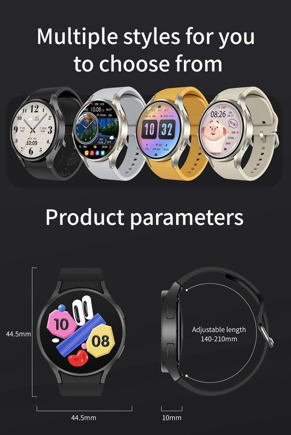 Planet Gates For Galaxy Watch 6 / Silver 2024 New For Samsung Galaxy Watch 6 Classic Smart Watch Men Women Custom Dial HD AMOLED Voice Call NFC GPS Tracker Sport Watches