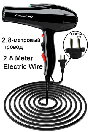 Planet Gates For hairdresser and hair salon long wire EU Plug Real 2300w power professional blow dryer salon Hair Dryer hairdryer