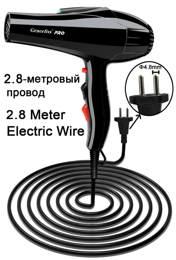 Planet Gates For hairdresser and hair salon long wire EU Plug Real 2300w power professional blow dryer salon Hair Dryer hairdryer