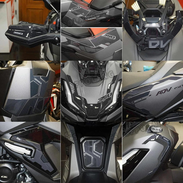 Planet Gates For HONDA ADV350 ADV 350 2022 2023 3D Motorcycle Resin Epoxy Sticker Protection Kit Tank Pad Anti Scratch Decal Non-slip