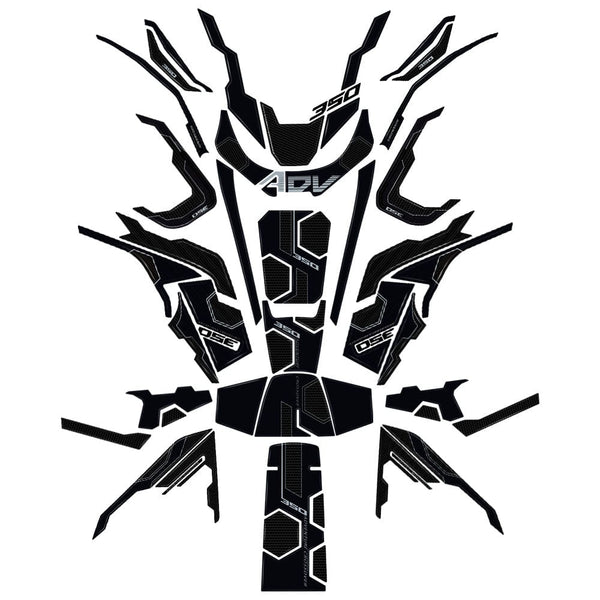 Planet Gates For HONDA ADV350 ADV 350 2022 2023 3D Motorcycle Resin Epoxy Sticker Protection Kit Tank Pad Anti Scratch Decal Non-slip