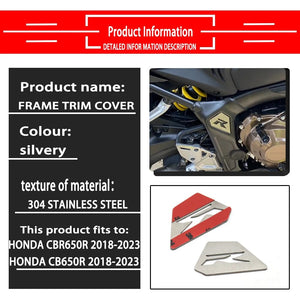Planet Gates FOR HONDA CBR650R CB650R CBR 650R CB 650R 2018 2019 2020 2021 2022 2023 Motorcycle accessories Frame trim cover stainless steel