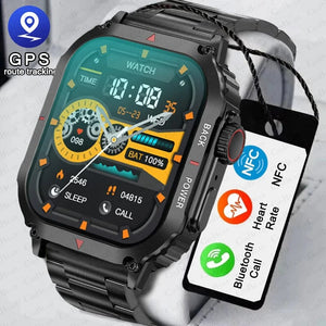 Planet Gates For Huawei Xiaomi NFC Smart Watch Men AMOLED HD Screen Heart Rate Health Tracker Bluetooth Call IP68 Waterproof Smartwatch 2024