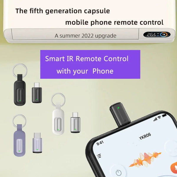 Planet Gates For Lightning Purple 2024 New Smartphone IR Mini Adapter Smart Infrared Remote Control Type C IR Blasters Phone APP Control for TV Air Conditioner