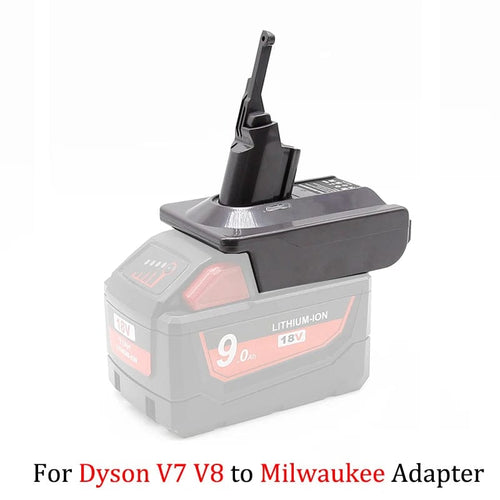 Planet Gates For milwk to v7 v8 / CHINA Adapter for Makita/Dewalt/Milwauke 18V Lithium Battery Converter To For Dyson V6 V7 V8 Series Vacuum Cleaner Tool DC58/SV11/SV10