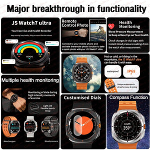 Planet Gates For Samsung Galaxy Watch Ultra NFC GPS Track Compass Smart Watch Men 1.43 Inch AMOLED Always Display Screen BT Call Smartwatch