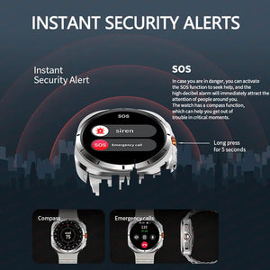 Planet Gates For Samsung Galaxy Watch Ultra NFC GPS Track Compass Smart Watch Men 1.43 Inch AMOLED Always Display Screen BT Call Smartwatch